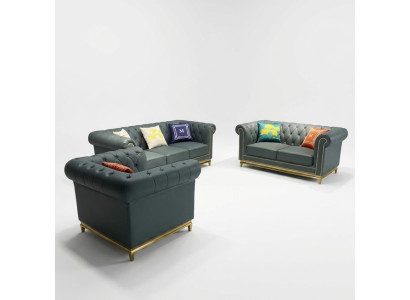 Chesterfield Living Room Couch Sofa Set Luxury Suite 3+2+1 Group New