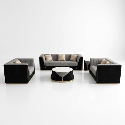Medusa Sofa Set Furniture Couch Set 4-piece Complete Set Coffee Table