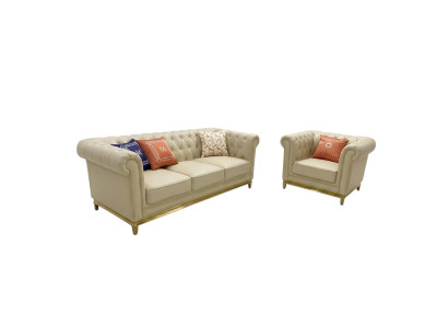 Luxury sofa beige sofa set sofas armchair 3+1 seater fabric design