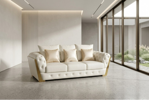 Three-seater couch furniture interior Chesterfield Medusa luxury interior