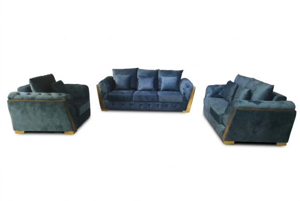 Chesterfield Sofa Set Couch Set 3+2+1 Furniture Fabric Sofa Couches 3-piece.