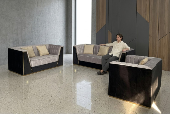 Medusa Seating Furniture Couch Set Fabric Sofa Couches Furniture Furnishings 3-piece