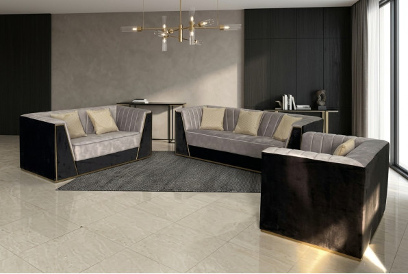 Medusa Seating Furniture Couch Set Fabric Sofa Couches Furniture Furnishings 3-piece