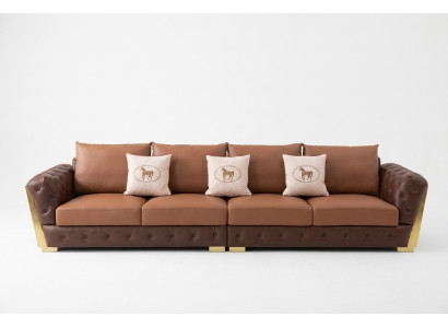 Modern five-seater luxury living room sofa Chesterfield design couch