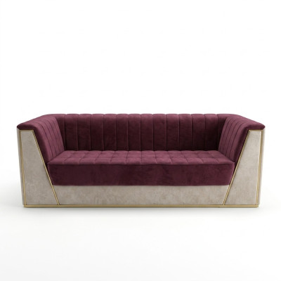 Rose Medusa Three-Seater Couch Upholstery Soft Couches Sofas Furniture Fabric