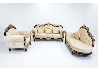 Classic Chesterfield Sofa Baroque Style Sofa Set Group 3-piece Sofas.