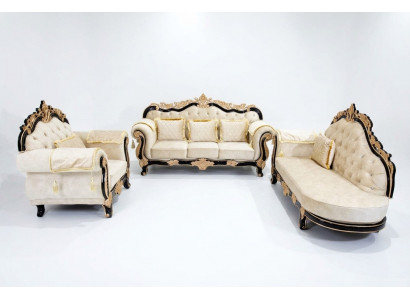 Classic Chesterfield Sofa Baroque Style Sofa Set Group 3-piece Sofas.