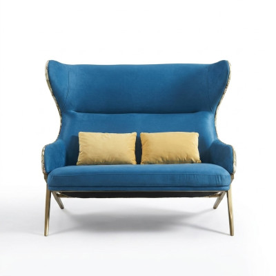 Classic 1.5-seater luxury blue seating furniture living room furniture couch