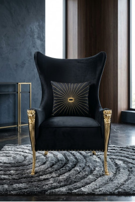 Luxury armchair couch upholstery furniture single seater couches sofa wingback chair