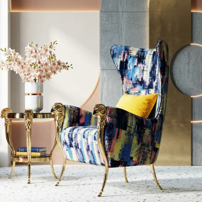 Armchair, wingback chair, couches, furniture, television design, furniture, interior decoration.