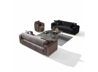 Chesterfield sofa set couch upholstery set 3-piece set sofa couch velvet