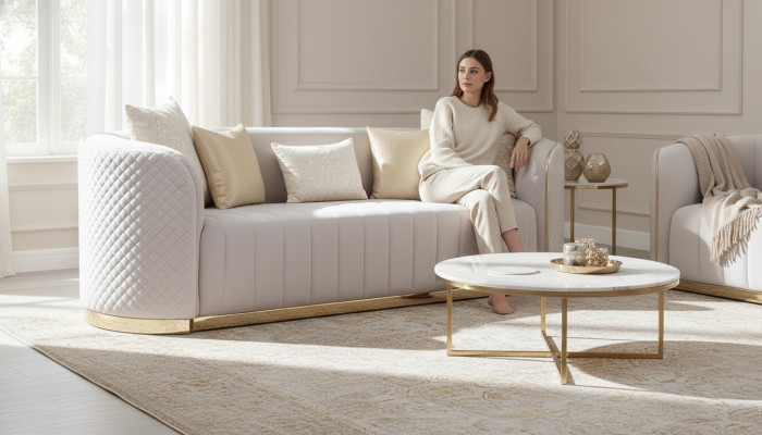 Oval couch two-seater couches furniture sofa furnishing living room sofas