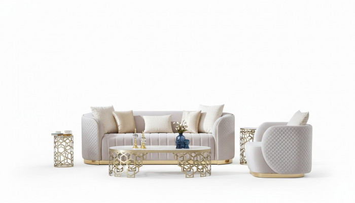 Luxury Sofa Couch 3+1 Furniture Sofas Sofa Suite Chesterfield 2-piece.