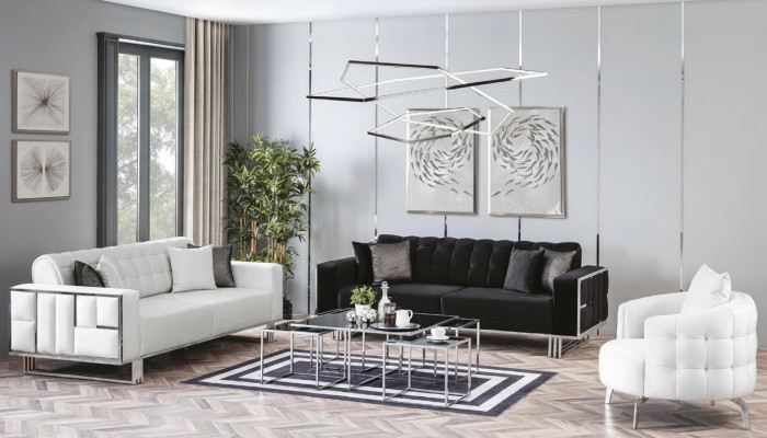 Luxury living room furniture couch seating ensemble sofa velvet sofa set 3-piece