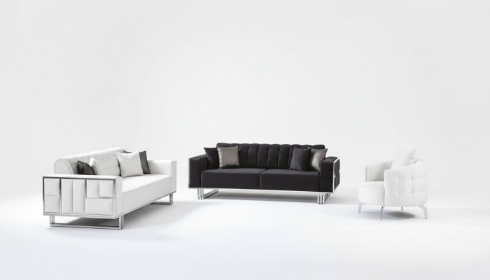 Luxury living room furniture couch seating ensemble sofa velvet sofa set 3-piece