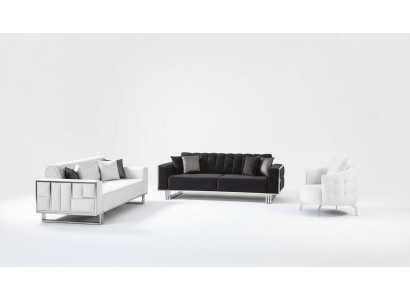 Luxury living room furniture couch seating ensemble sofa velvet sofa set 3-piece