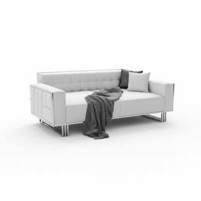 Adjustable Multifunction Couch Sofa Two-Seater Design Sofas White