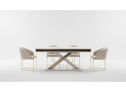 Column table dining set table with 6x chairs dining room chairs 7-piece set