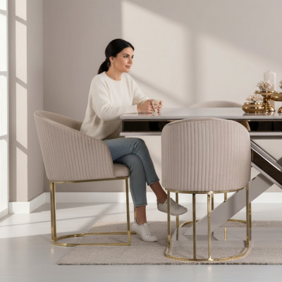 Luxury dining table chair, armchair, furniture, furnishings, seat cushion, chairs