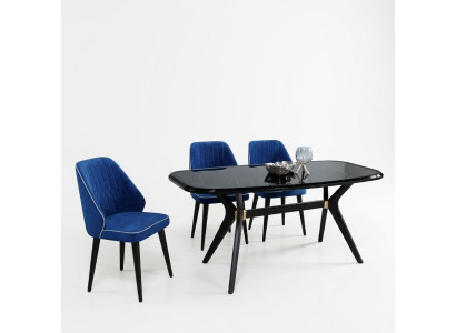 Modern dining room set furniture seating furniture dining group dining table upholstery 5pcs.