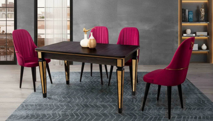 Dining table dining room furniture dining set dining group table 4x chairs 5-piece dining set.