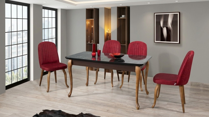 Dining Table Set Dining Suite Seating Furniture Set Dining Room Sets Dining Table 4 Chairs 5-piece.