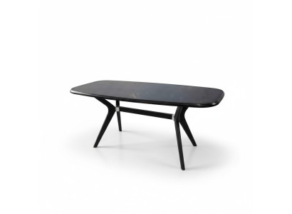 Black dining table 160x85 dining room table dining tables tables furniture wood