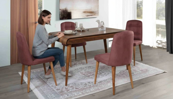 Dining room dining set furniture set upholstery seat dining table 5-piece set.