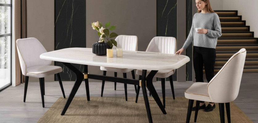Dining room set furniture seat cushion furniture dining group dining table 5-piece.