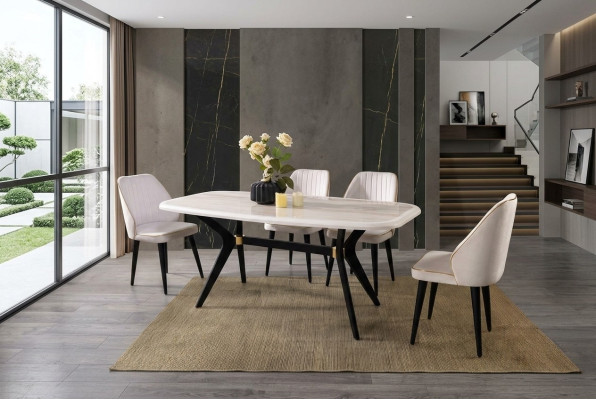 Dining room set furniture seat cushion furniture dining group dining table 5-piece.