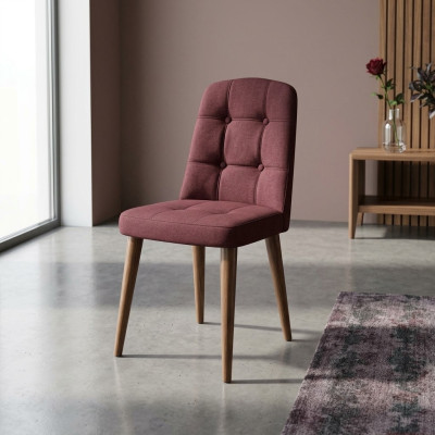 Original: a pink chair on legs on wooden legs for your dining room new model
