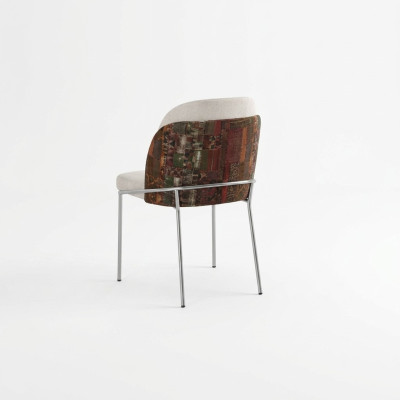Original dining chair with white color on stainless steel legs for your dining room