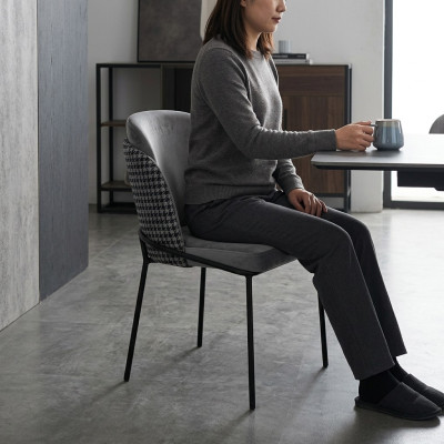 Original gray chair on stainless steel legs for your dining room New model