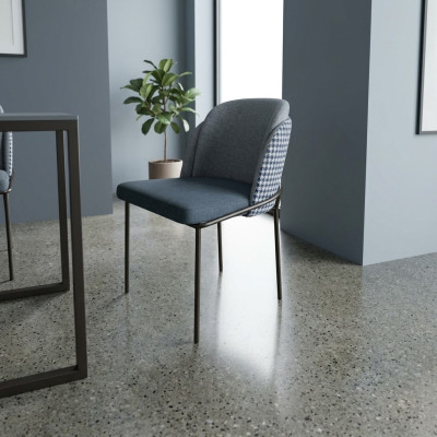 Original gray chair on stainless steel legs for your dining room New model