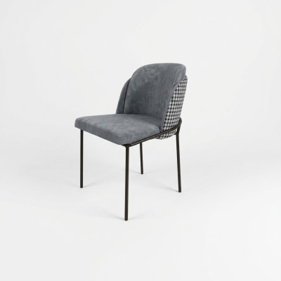 Original gray chair on stainless steel legs for your dining room New model