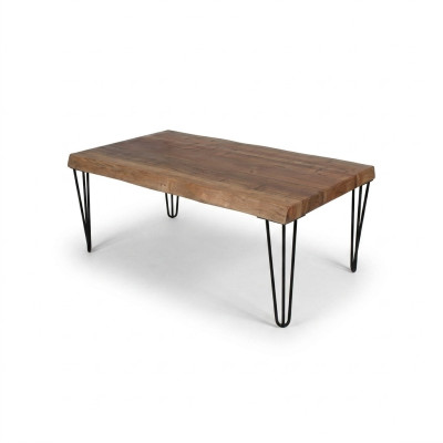 Wooden coffee table on original black legs for your living room Original