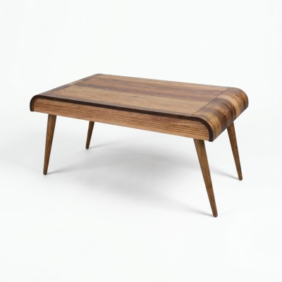 Wood coffee table on wooden legs for your living room Original design model New