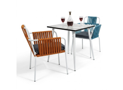 Original chairs light orange color with white legs stainless steel a soft cushion