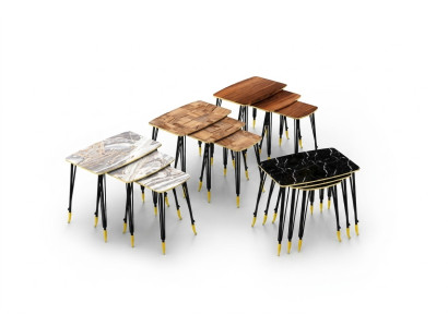 3 luxurious coffee tables with black stainless steel legs for your living room