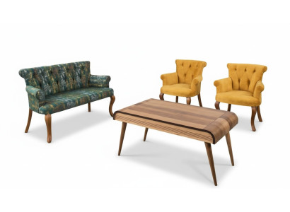 Seating set bench seat cushion furniture set couch sofa coffee table 4-piece sets