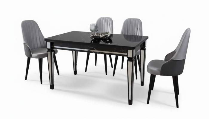 Table dining table furniture dining set dining set dining group table 4x chairs 5-piece set.