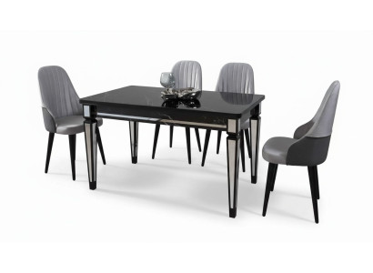 Table dining table furniture dining set dining set dining group table 4x chairs 5-piece set.