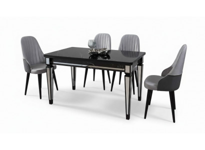 Table dining table furniture dining set dining set dining group table 4x chairs 5-piece set.