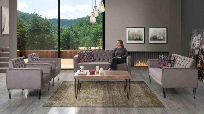 Wooden coffee table in new modern style living room furniture