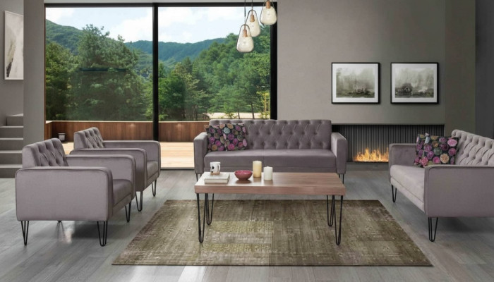 Wooden coffee table in new modern style living room furniture