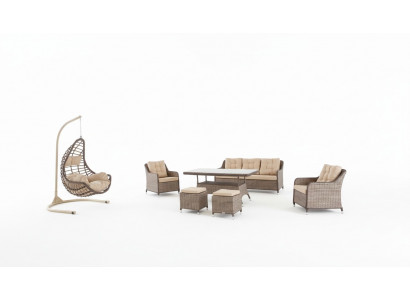 Modern garden furniture set table armchair stool porch sofa 6-piece set new