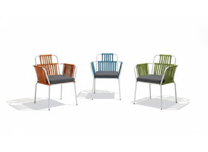 Modern dining room furniture terrace 4x chairs stainless steel furniture