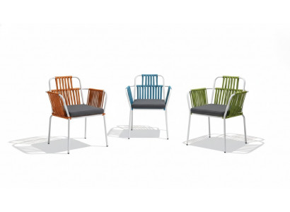 Modern dining room furniture terrace 4x chairs stainless steel furniture