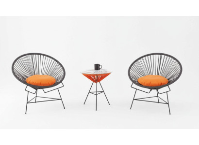 Chair Set Suite 2x Armchair Table Chairs Cushions Garden Furniture Terrace