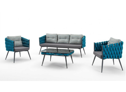 Terrace Set Luxury Sofa Set Three-Seater Two-Seater Coffee Table